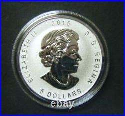 2015 Canada $5 1oz Silver Maple Leaf E=MC2 Privy Mark Reverse Proof Bullion coin