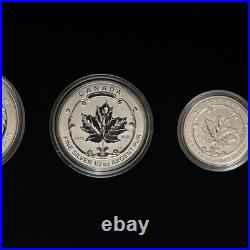 2015 Canada Fine Silver Fractional Set The Maple Leaf 5 Coin Set with COA