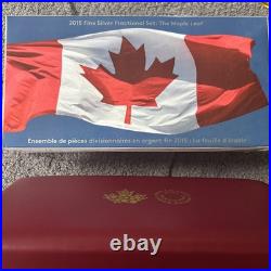 2015 Canada Fine Silver THE MAPLE LEAF FRACTIONAL SET, Box & COA, MINT