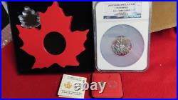 2015 Canada Maple Leaf Shape Coin. 999 Silver 1 Ounce NGC Graded PF69 w. BOX&COA