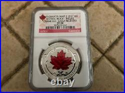 2015 Canada Silver Maple Leaf Reverse Proof Enameled Set NGC PF70 ER