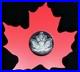 2015 Canada Silver Proof Maple Leaf Shape $20 coin in Case with COA