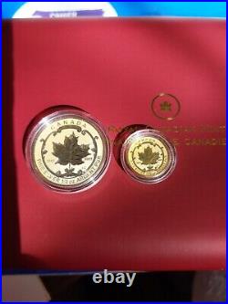 2015 Canadian Maple Leaf 5 Piece Fine Silver Coin Set Boxed And COA