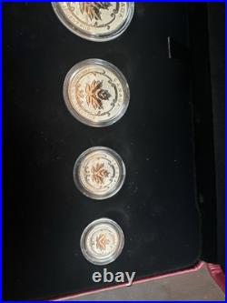 2015 Canadian Silver Maple Leaf Fractional Coin Set (translucent red enamel)