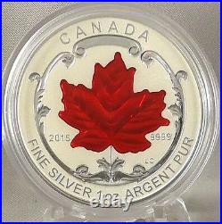 2015 Maple Leaf Fractional Silver Set 5 Incused Reverse Proofs $1, $2, $3, $4, $5