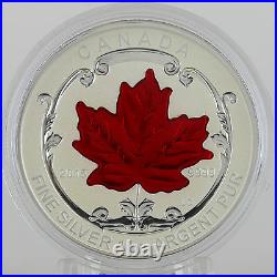 2015 Maple Leaf Fractional Silver Set 5 Incused Reverse Proofs $1, $2, $3, $4, $5