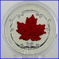 2015 Maple Leaf Fractional Silver Set 5 Incused Reverse Proofs $1, $2, $3, $4, $5