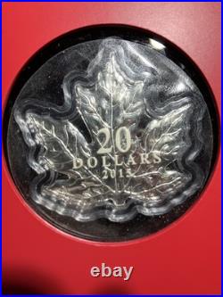 2015 Maple Leaf (Shaped) One Ounce 99.99 Silver $20 Coin
