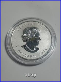 2016 1 Ounce $5.9999 Fine Silver Canadian Maple Leaf Monkey Prevy Proof