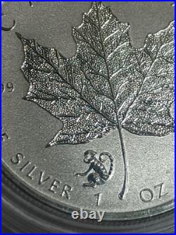 2016 1 Ounce $5.9999 Fine Silver Canadian Maple Leaf Monkey Prevy Proof