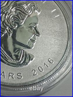 2016 1 Ounce $5.9999 Fine Silver Canadian Maple Leaf Monkey Prevy Proof