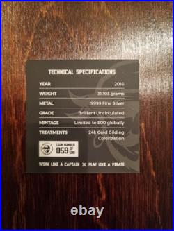 2016 1oz Silver Canadian Maple. Superman Logo. Red Edition. COA in Box