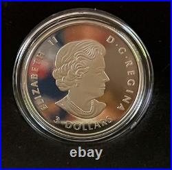 2016 4 Coin. 9999 Silver Maple Leaf Fractional Set Wolf Coa & Ogp