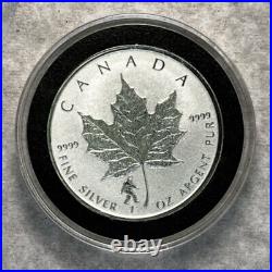 2016 Canada 1oz. 9999 Silver Maple Leaf BIGFOOT PRIVY Rev. Proof Coin Numismatic