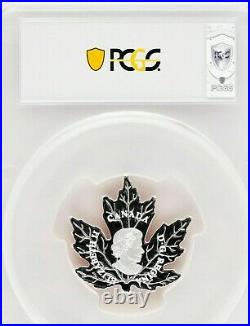 2016 Canada $20 1oz Silver $20 Proof Maple Leaf Shape Coin (Colorized)-PCGS PR69