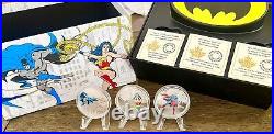 2016 Canada $20 3x 1oz DC Comics Superman, Batman, Wonder Woman 3 Coin Set