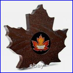 2016 Canada $20 Maple Leaf Shape Coin Coloured 1 Oz. 999 Silver Proof Coin