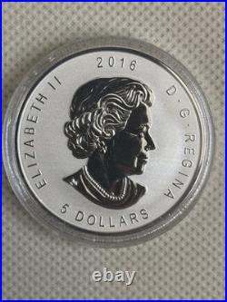 2016 Canada $5 1oz ANA California poppy Privy Maple Leaf Silver Bullion coin