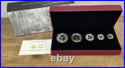 2016 Canada Historic Reign Silver Maple Leaf Fractional Coin Set