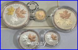 2016 Canada Historic Reign Silver Maple Leaf Fractional Coin Set