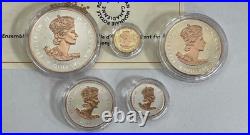 2016 Canada Historic Reign Silver Maple Leaf Fractional Coin Set