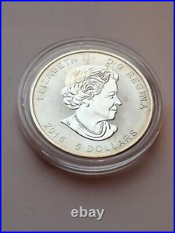 2016 Canadian 1oz 9999 Fine Silver Maple Superman Coin, Gold Gilded