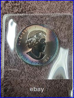 2016 DC Superman Canadian $5 Silver Maple Leaf 1 oz. 9999 Silver Round Toned