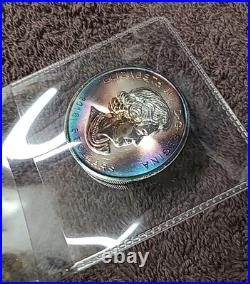 2016 DC Superman Canadian $5 Silver Maple Leaf 1 oz. 9999 Silver Round Toned