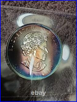 2016 DC Superman Canadian $5 Silver Maple Leaf 1 oz. 9999 Silver Round Toned