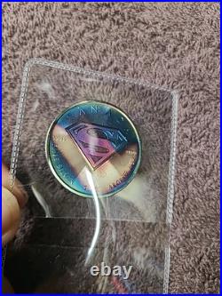 2016 DC Superman Canadian $5 Silver Maple Leaf 1 oz. 9999 Silver Round Toned