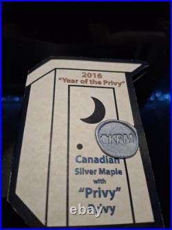 2016 Keystone KPM Privy Maple Leaf 1 oz Silver #091/200 with Box & Card