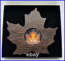 2016 Royal Canadian Mint 20 Dollars Fine Silver Coin Canada Colourful Maple Leaf