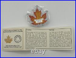 2016 Royal Canadian Mint 20 Dollars Fine Silver Coin Canada Colourful Maple Leaf