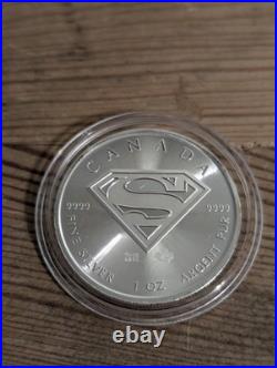 2016 Silver 1oz. 9999 Fine Silver Canadian Maple Leaf Superman