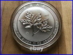 2017 10 oz. $50 Canada Maple Leaf SILVER. 9999 coin ON SALE