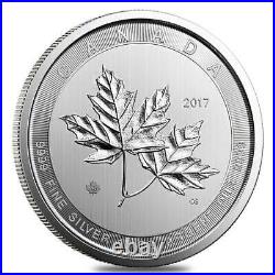 2017 10 oz. $50 Canada Maple Leaf SILVER. 9999 coin Pristine Condition