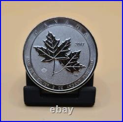 2017 2oz Canadian Maple 9999 Fine Silver Bullion Coin BUNC Argent
