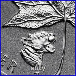 2017 $5 Silver Maple Leaf Cougar Privy- 1 oz. 999 Pure Silver Coin in Flip