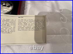 2017 CANADA $50 FINE SILVER PROOF 5 Oz CONVEX Coin MAPLE LEAVES IN MOTION CURVED