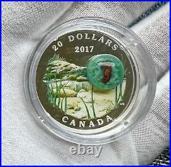 2017 Canada $20 Glass Proof Under the Sea Seahorse 1oz Silver Coin with OGP COA