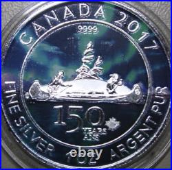 2017 Canada Maple 5 Dollars Silver 1oz F#5733 ST-BU 150th Anniversary Colored
