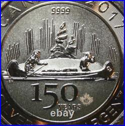 2017 Canada Maple Leaf Dollars 5 Silver 1oz F#5372 ST-BU 150th Anniversary Gild