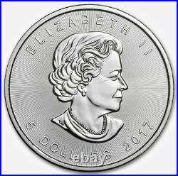 2017 Canadian $ 5 Dollars Maple Leaf 1 oz. 9999 Silver Coin