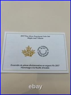 2017 Fine Silver Fractional Set The Maple Leaf Tribute