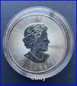 2017 Pure Silver 9999 1oz Canadian Maple Leaf 1oz Coin 5 Dollars Silver