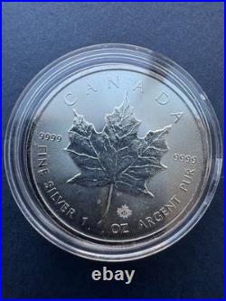 2017 Pure Silver 9999 1oz Canadian Maple Leaf 1oz Coin 5 Dollars Silver