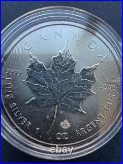 2017 Pure Silver 9999 1oz Canadian Maple Leaf 1oz Coin 5 Dollars Silver