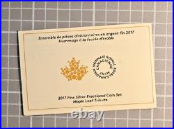 2017 Royal Canadian Royale Mint Silver 1.85 Troy Oz. Maple Leaf Box & COAs