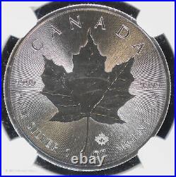 2018 1 oz Silver Canada Maple Leaf Incuse Design NGC MS 70