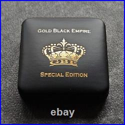 2018 1OZ Silver Canada Maple Leaf 24kt Gold gilded Black Empire ONLY 500pc #352